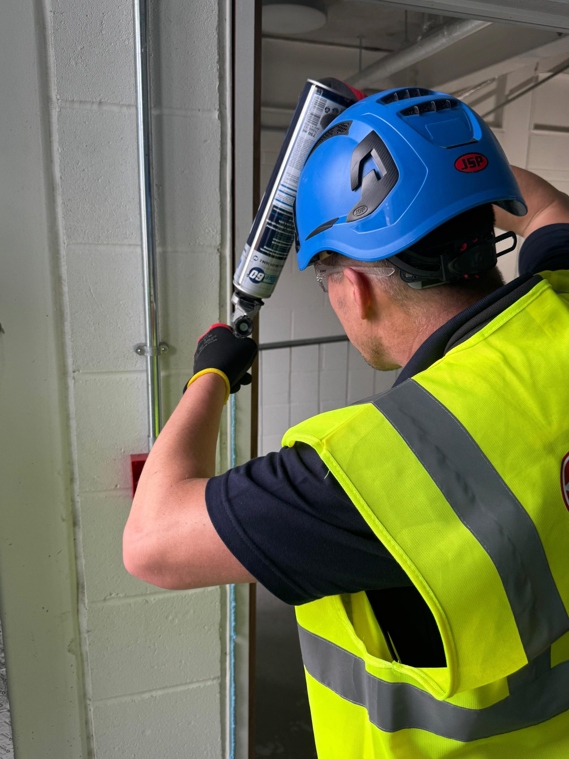 precision fire sealant application